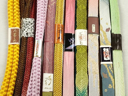平和屋着物●和装小物　帯締め10本セット　高麗組　笹浪組　大和組　礼装用　金糸　逸品　未使用　CABJ3918qe