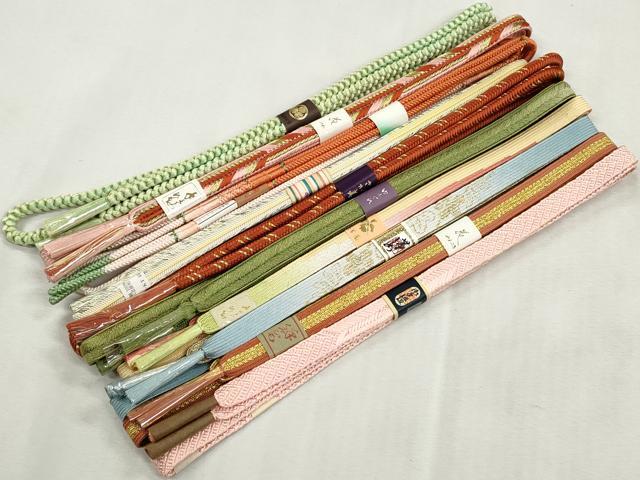 平和屋着物●和装小物　帯締め10本セット　高麗組　大和組　奈良組　鴨川組　金糸　さが美扱い　逸品　未使用　CABJ3919qe