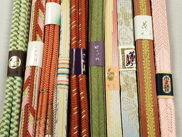 平和屋着物●和装小物　帯締め10本セット　高麗組　大和組　奈良組　鴨川組　金糸　さが美扱い　逸品　未使用　CABJ3919qe
