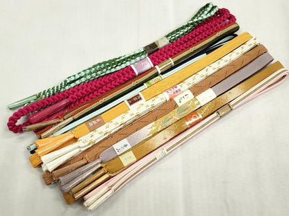 平和屋着物●和装小物　帯締め10本セット　高麗組　笹浪組　礼装用　金糸　逸品　未使用　CABJ3921qe