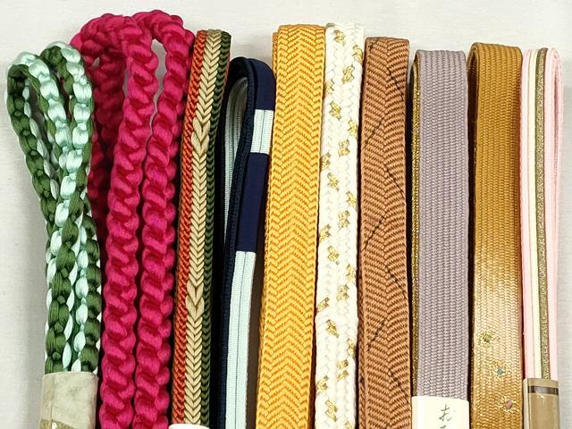 平和屋着物●和装小物　帯締め10本セット　高麗組　笹浪組　礼装用　金糸　逸品　未使用　CABJ3921qe