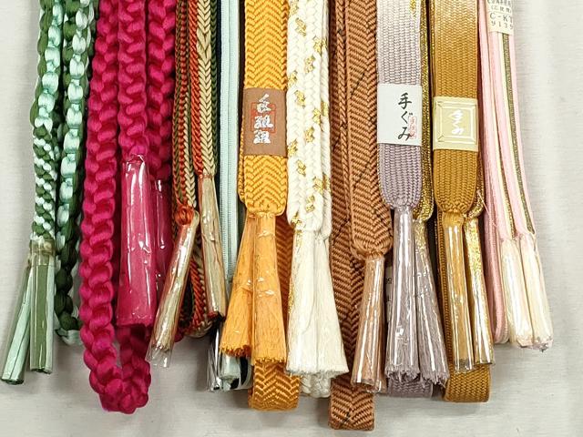 平和屋着物●和装小物　帯締め10本セット　高麗組　笹浪組　礼装用　金糸　逸品　未使用　CABJ3921qe