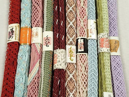 平和屋着物＊夏物　和装小物　上質な帯締め10本セット　レース織　丸組　長尺　逸品　未使用　CABJ3923qe