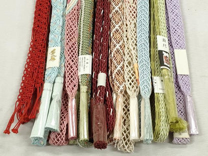 平和屋着物＊夏物　和装小物　上質な帯締め10本セット　レース織　丸組　長尺　逸品　未使用　CABJ3923qe