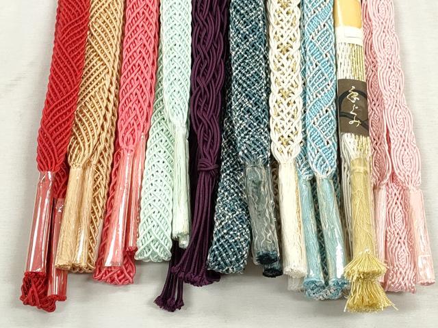 平和屋着物＊夏物　和装小物　上質な帯締め10本セット　レース織　金銀糸　逸品　未使用　CABJ3924qe