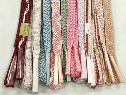 平和屋着物＊夏物　和装小物　上質な帯締め10本セット　レース織　金糸　逸品　未使用　CABJ3925qe