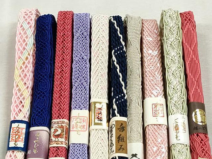 平和屋着物＊夏物　和装小物　上質な帯締め10本セット　レース織　金銀糸　逸品　未使用　CABJ3930qe