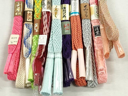 平和屋着物＊夏物　和装小物　上質な帯締め10本セット　レース織　ラメ糸　金銀糸　逸品　未使用　CABJ3934qe