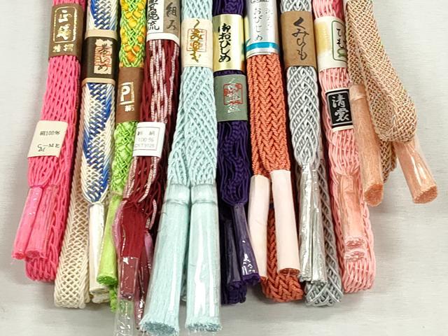 平和屋着物＊夏物　和装小物　上質な帯締め10本セット　レース織　ラメ糸　金銀糸　逸品　未使用　CABJ3934qe