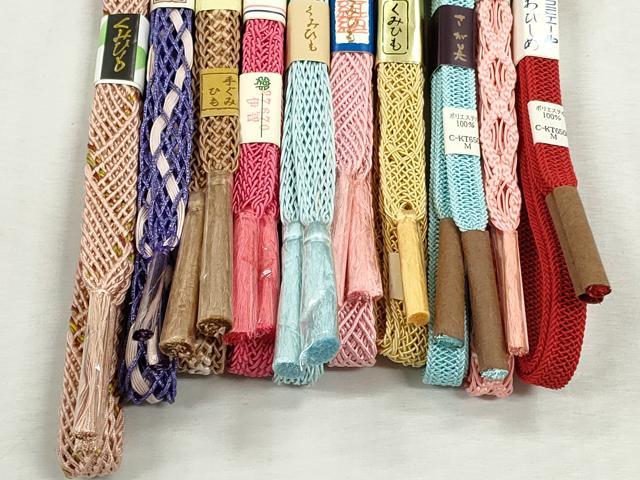 平和屋着物＊夏物　和装小物　上質な帯締め10本セット　レース織　ラメ糸　逸品　未使用　CABJ3936qe