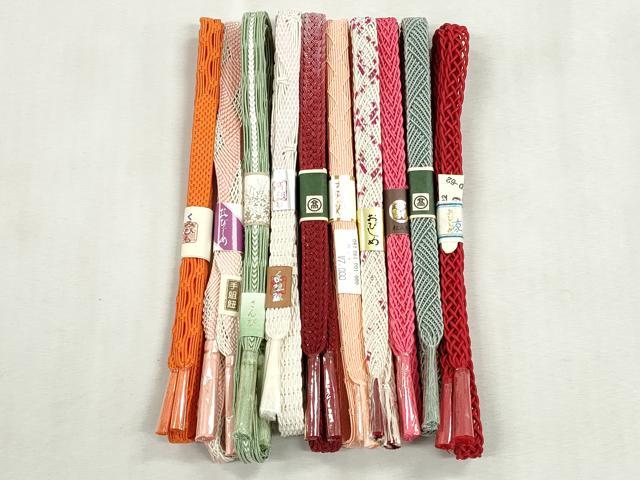 平和屋着物＊夏物　和装小物　上質な帯締め10本セット　レース織　金糸　高島屋扱い　逸品　未使用　CABJ3937qe