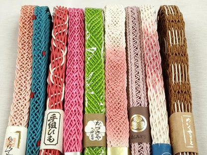 平和屋着物＊夏物　和装小物　上質な帯締め10本セット　レース織　銀糸　逸品　未使用　CABJ3939qe