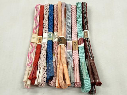 平和屋着物＊夏物　和装小物　上質な帯締め10本セット　レース織　丸組　逸品　未使用　CABJ3941qe