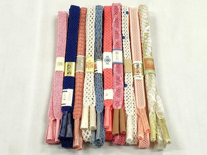 平和屋着物＊夏物　和装小物　上質な帯締め10本セット　レース織　逸品　未使用　CABJ3944qe