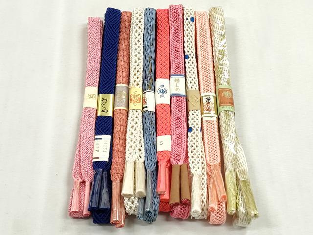 平和屋着物＊夏物　和装小物　上質な帯締め10本セット　レース織　逸品　未使用　CABJ3944qe
