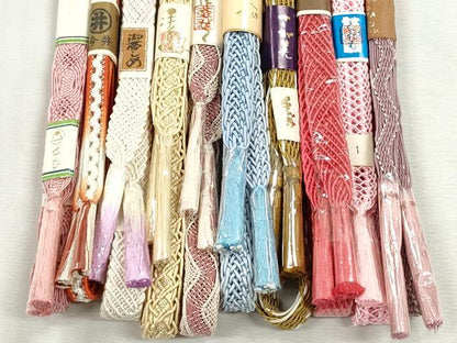 平和屋着物＊夏物　和装小物　上質な帯締め10本セット　レース織　金銀糸　逸品　未使用　CABJ3945qe