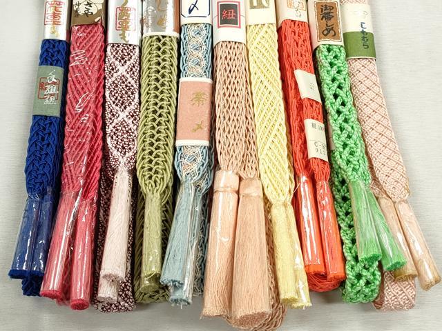 平和屋着物＊夏物　和装小物　上質な帯締め10本セット　レース織　ラメ糸　逸品　未使用　CABJ3949qe