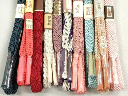 平和屋着物＊夏物　和装小物　上質な帯締め10本セット　レース織　金糸　そごう百貨店・伊勢丹扱い　逸品　未使用　CABJ3951qe