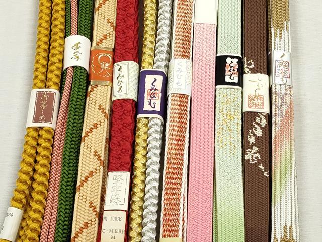 平和屋着物●和装小物　帯締め10本セット　高麗組　平源氏組　礼装用　金糸　逸品　未使用　CABJ3963qe
