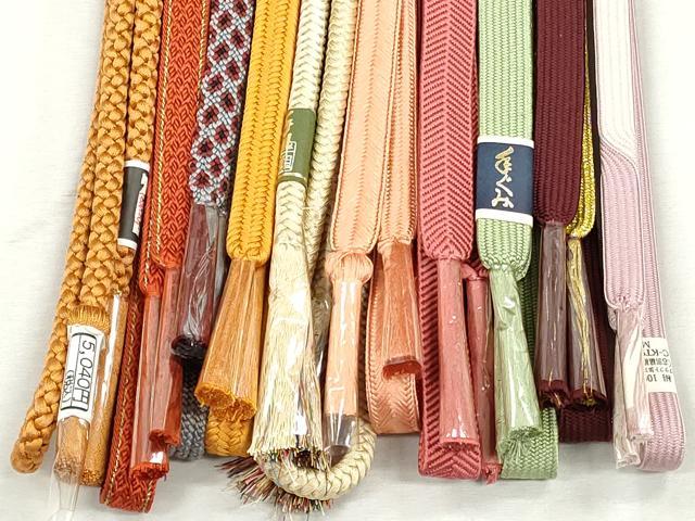 平和屋着物●和装小物　帯締め10本セット　高麗組　笹浪組　大和組　鴨川組　御岳組　金糸　逸品　未使用　CABJ3964qe