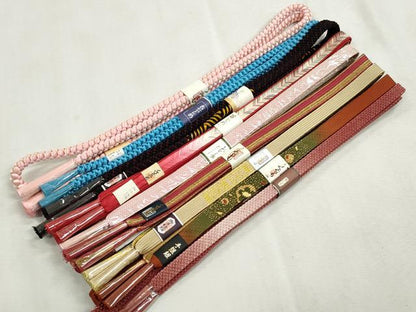 平和屋着物●和装小物　帯締め10本セット　高麗組　笹浪組　大和組　鴨川組　金糸　逸品　未使用　CABJ3966qe