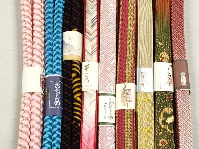 平和屋着物●和装小物　帯締め10本セット　高麗組　笹浪組　大和組　鴨川組　金糸　逸品　未使用　CABJ3966qe