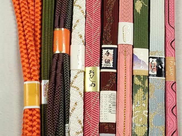 平和屋着物●和装小物　帯締め10本セット　高麗組　笹浪組　鴨川組　礼装用　金糸　逸品　未使用　CABJ3967qe