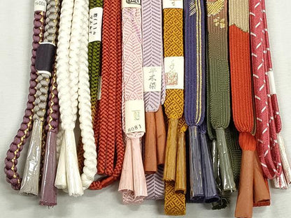 平和屋着物●和装小物　帯締め10本セット　高麗組　笹浪組　唐組　大和組　金糸　逸品　未使用　CABJ3969qe