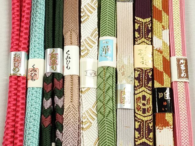 平和屋着物●和装小物　帯締め10本セット　高麗組　笹浪組　唐組　奈良組　礼装用　金糸　逸品　未使用　CABJ3973qe