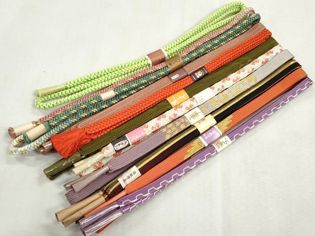平和屋着物●和装小物　帯締め10本セット　高麗組　唐組　笹浪組　金糸　東急百貨店扱い　逸品　未使用　CABJ3974qe