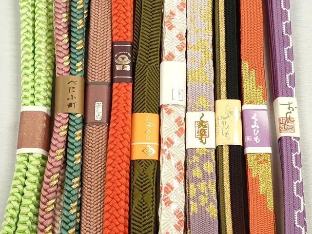 平和屋着物●和装小物　帯締め10本セット　高麗組　唐組　笹浪組　金糸　東急百貨店扱い　逸品　未使用　CABJ3974qe