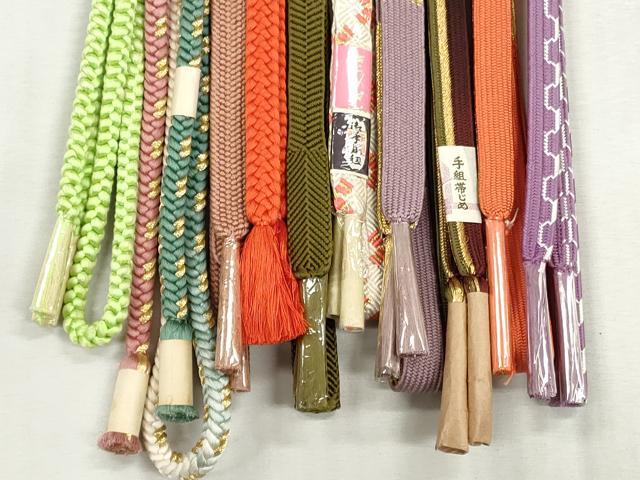 平和屋着物●和装小物　帯締め10本セット　高麗組　唐組　笹浪組　金糸　東急百貨店扱い　逸品　未使用　CABJ3974qe
