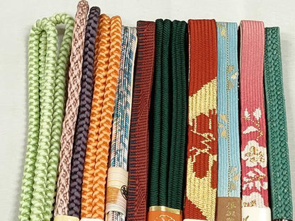 平和屋着物●和装小物　帯締め10本セット　高麗組　冠組　鎌倉組　金糸　三越扱い　逸品　未使用　CABJ3976qe