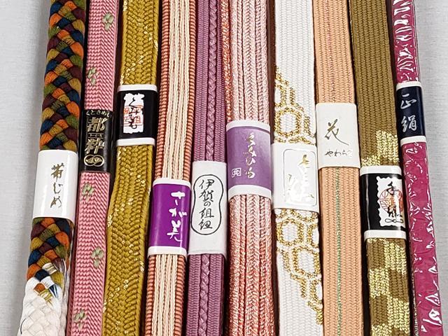 平和屋着物●和装小物　帯締め10本セット　高麗組　畝組　礼装用　金糸　さが美扱い　逸品　未使用　CABJ3978qe