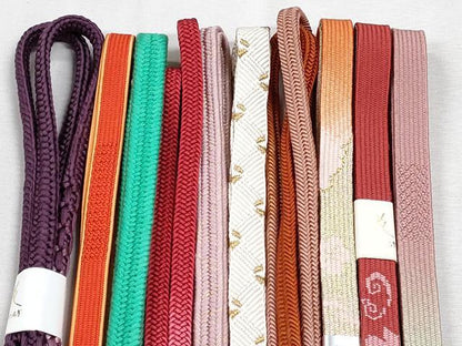平和屋着物●和装小物　帯締め10本セット　高麗組　唐組　礼装用　金糸　逸品　未使用　CABJ3979qe