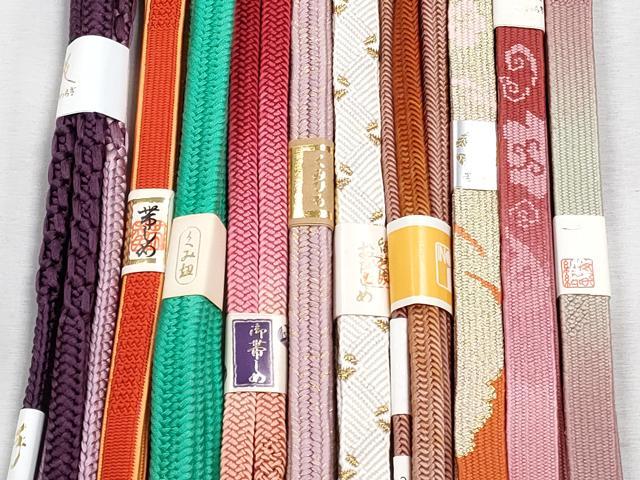平和屋着物●和装小物　帯締め10本セット　高麗組　唐組　礼装用　金糸　逸品　未使用　CABJ3979qe