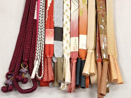 平和屋着物●和装小物　帯締め10本セット　高麗組　笹浪組　唐組　礼装用　金糸　逸品　未使用　CABJ3980qe