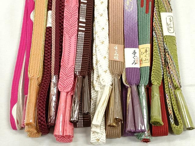 平和屋着物●和装小物　帯締め10本セット　高麗組　唐組　平源氏組　礼装用　金糸　逸品　未使用　CABJ3982qe