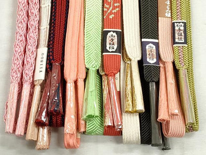 平和屋着物●和装小物　帯締め10本セット　高麗組　笹浪組　大和組　礼装用　金糸　逸品　未使用　CABJ3983qe