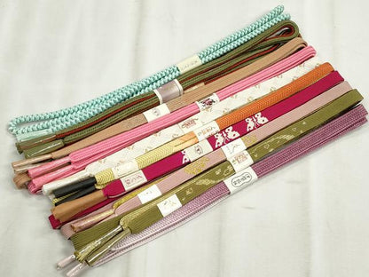 平和屋着物●和装小物　帯締め10本セット　高麗組　笹浪組　唐組　礼装用　金糸　逸品　未使用　CABJ3985qe