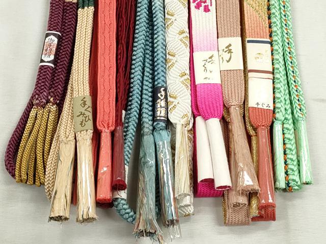 平和屋着物●和装小物　帯締め10本セット　高麗組　唐組　鴨川組　礼装用　金糸　逸品　未使用　CABJ3986qe