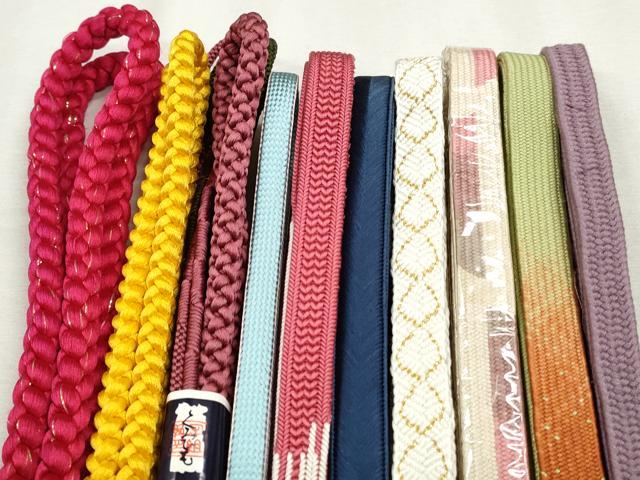 平和屋着物●和装小物　帯締め10本セット　高麗組　唐組　大和組　礼装用　金糸　逸品　未使用　CABJ3987qe
