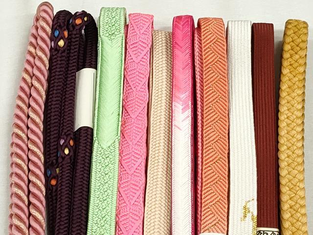 平和屋着物●和装小物　帯締め10本セット　高麗組　笹浪組　大和組　礼装用　金糸　さが美扱い　逸品　未使用　CABJ3989qe