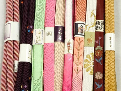 平和屋着物●和装小物　帯締め10本セット　高麗組　笹浪組　大和組　礼装用　金糸　さが美扱い　逸品　未使用　CABJ3989qe