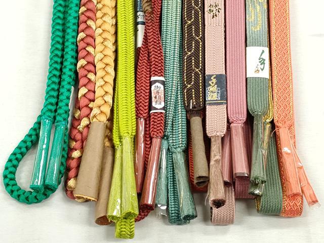 平和屋着物●和装小物　帯締め10本セット　高麗組　笹浪組　鴨川組　金糸　さが美扱い　逸品　未使用　CABJ3991qe