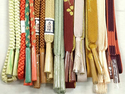 平和屋着物●和装小物　帯締め10本セット　高麗組　笹浪組　大和組　鴨川組　金糸　逸品　未使用　CABJ3993qe