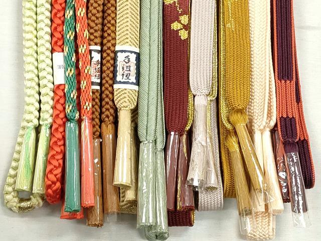 平和屋着物●和装小物　帯締め10本セット　高麗組　笹浪組　大和組　鴨川組　金糸　逸品　未使用　CABJ3993qe