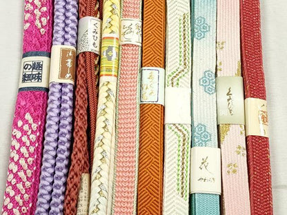 平和屋着物●和装小物　帯締め10本セット　高麗組　笹浪組　平源氏組　金銀糸　逸品　未使用　CABJ3995qe