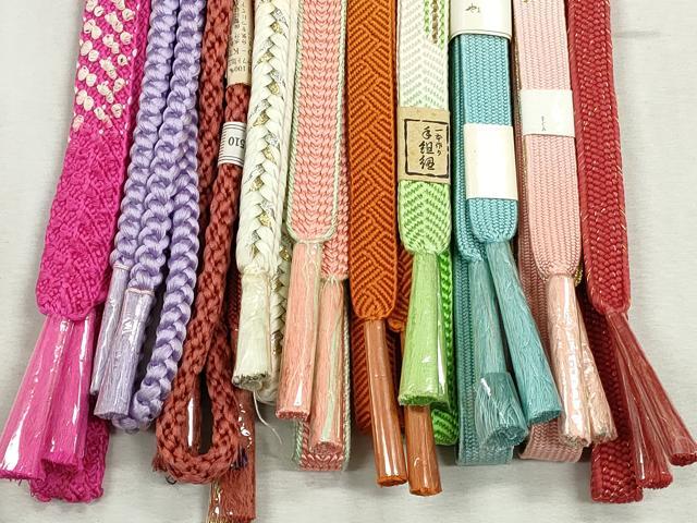平和屋着物●和装小物　帯締め10本セット　高麗組　笹浪組　平源氏組　金銀糸　逸品　未使用　CABJ3995qe