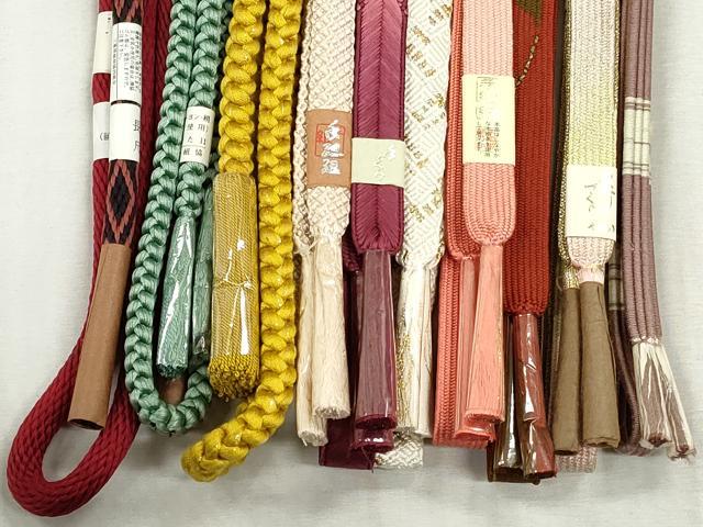 平和屋着物●和装小物　帯締め10本セット　高麗組　唐組　大和組　礼装用　金糸　逸品　未使用　CABJ3997qe